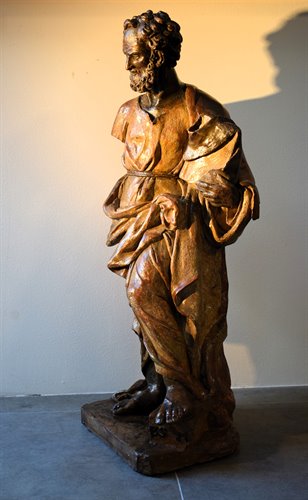 "Saint Peter" Bronze and terracotta sculpture